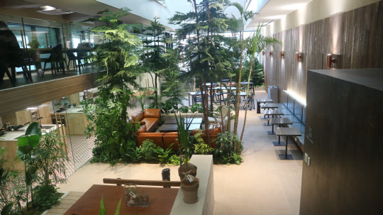 역삼 트리하우스 공용공간 및 조경시설. <이상현 기자>